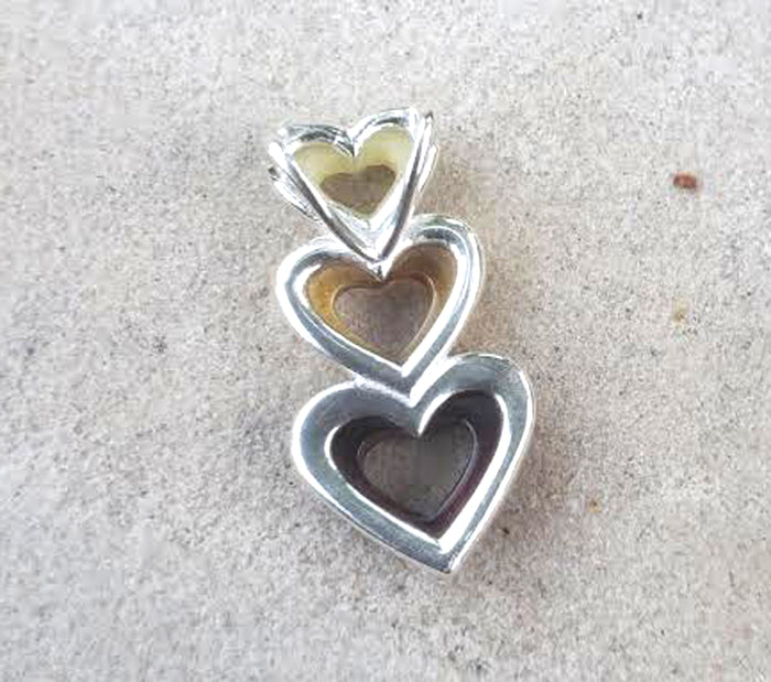amber silver pendant