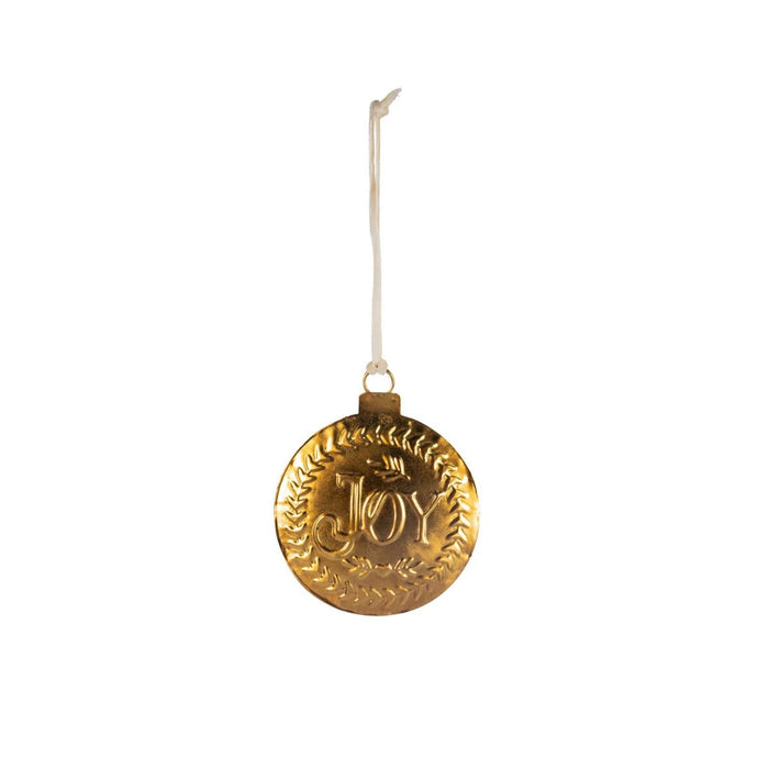 Antique Gold Embossed Metal Ornaments
