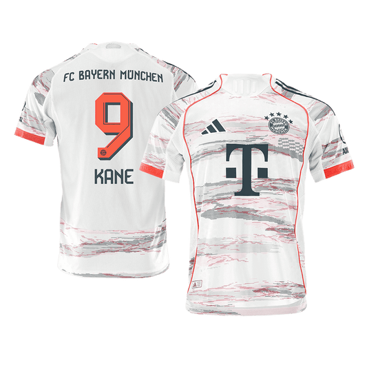 Authentic KANE #9 Bayern Munich Away Soccer Jersey 2025/26 White