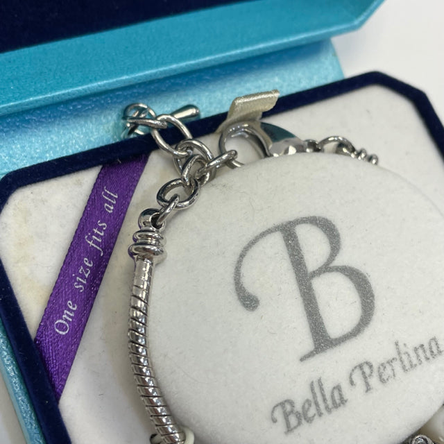 Bella Perlina Silver-Purple Pearl Bracelet