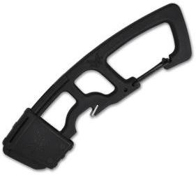 Benchmade Black Strap Cutter Rescue Hook w/ Carabiner 9CB-BLK - GearBarrel.com