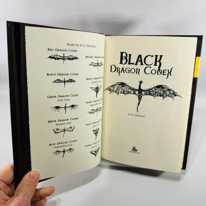 Black Dragon Codex Hardcover R.D. Henham Dragon Codices Fantasy Book 2008