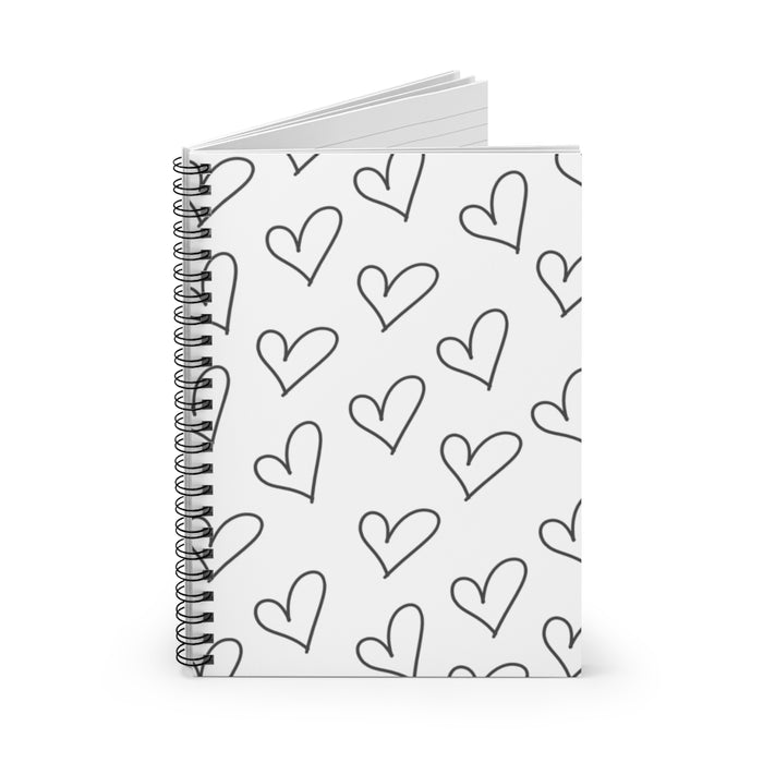 Black Hearts Spiral Notebook