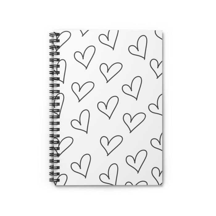 Black Hearts Spiral Notebook