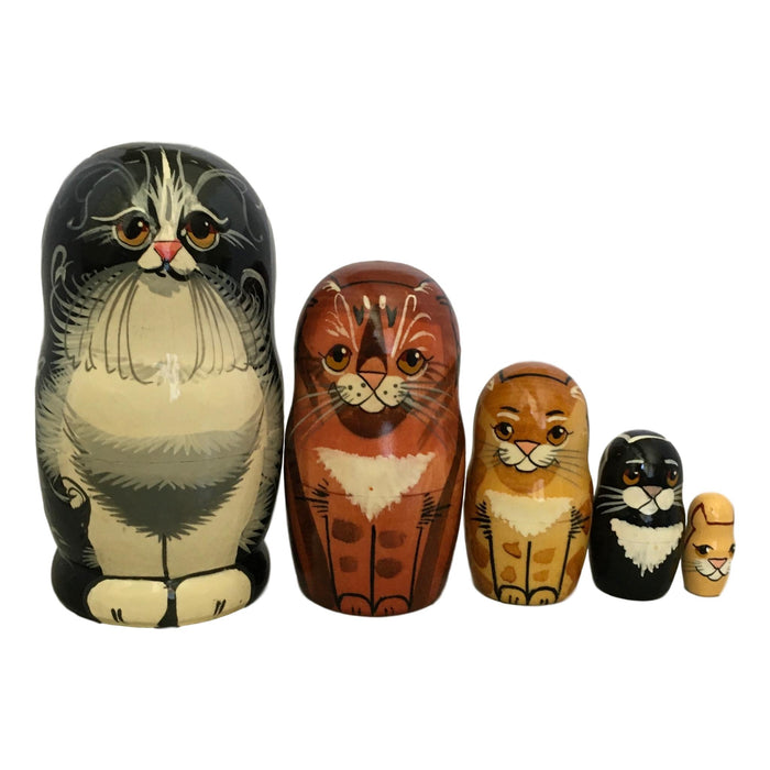 Black and orange cat’s nesting dolls