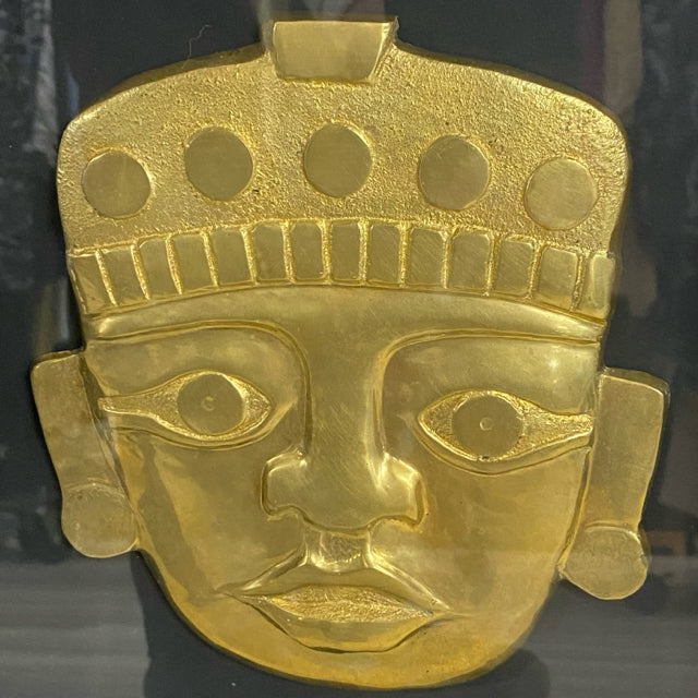 Brass Head Wall Decor in a Shadow Box