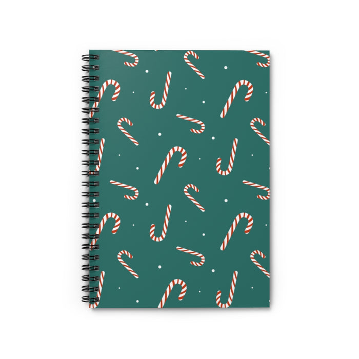 Candy Cane Spiral Lined Notebook