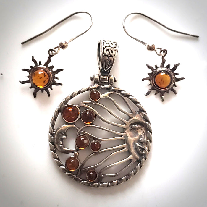 celestial sun moon jewelry set
