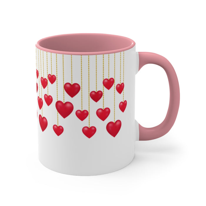 Chained Hearts Coffee Mug, 11oz