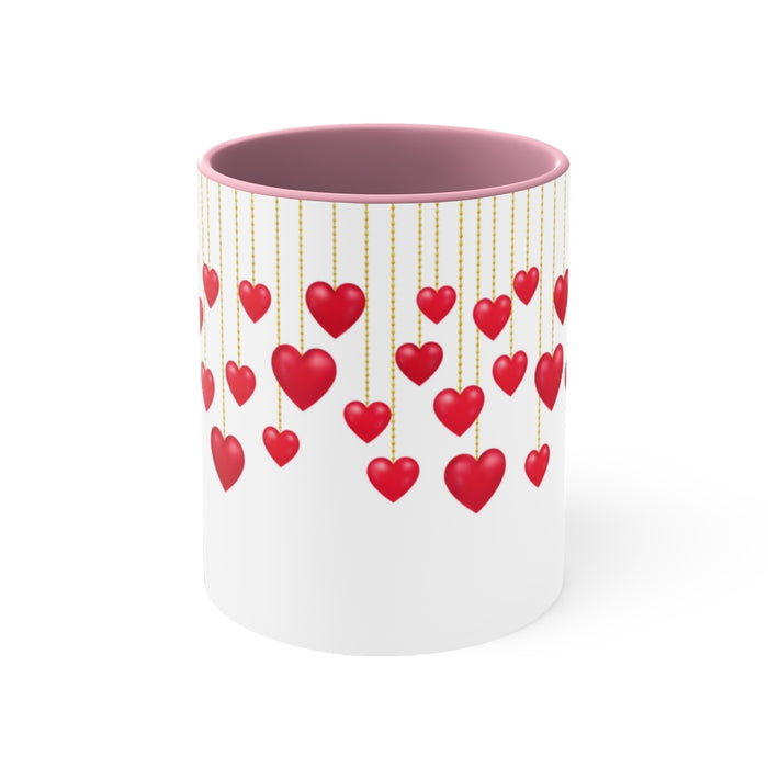Chained Hearts Coffee Mug, 11oz