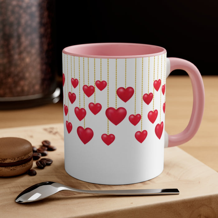 Chained Hearts Coffee Mug, 11oz
