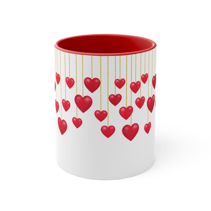 Chained Hearts Coffee Mug, 11oz