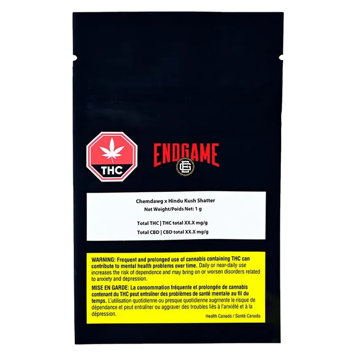 Endgame 1 g Chemdawg x Hindu Kush Shatter Concentrates