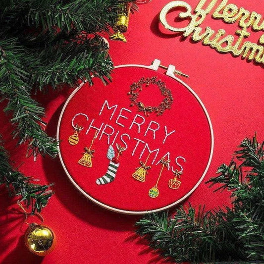 Christmas Embroidery Kit - Festive Cross Stitch Designs with High - Quality Linen Material - DiyCraftsProject