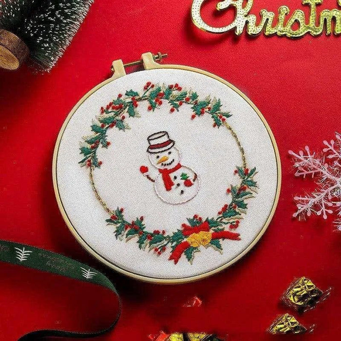 Christmas Embroidery Kit - Festive Cross Stitch Designs with High - Quality Linen Material - DiyCraftsProject