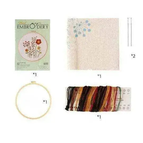 Christmas Embroidery Kit - Flora and Fauna Cross Stitch Pattern - DiyCraftsProject