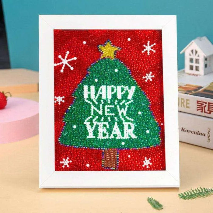 Christmas Diamond Painting Craft - DIY Framed, 15x20cm Size - DiyCraftsProject