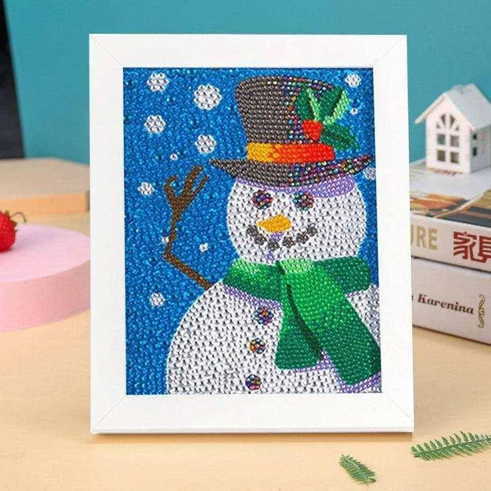 Christmas Diamond Painting Craft - DIY Framed, 15x20cm Size - DiyCraftsProject