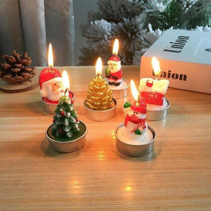 Christmas Laser Cut Craft Gift Candles - Set of 3 Candles [14 x 6 x 9 cm] - DiyCraftsProject