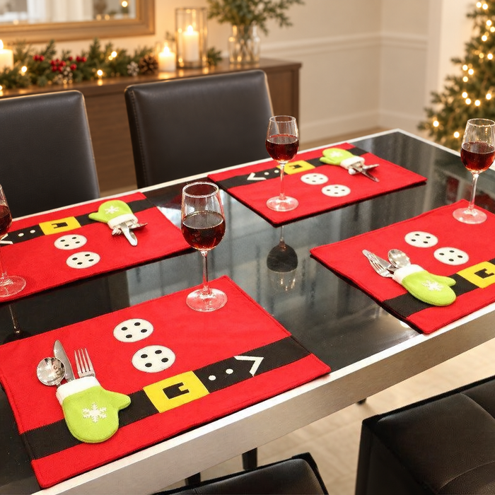 Christmas Table Mat – Red 45×33cm Holiday Decor