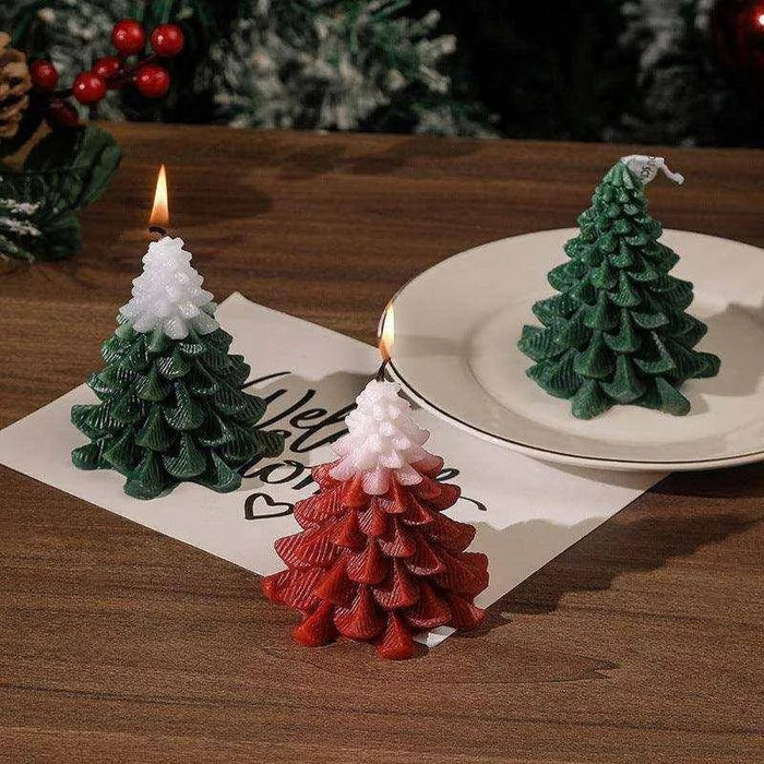 Christmas Tree Silicone Molds For DIY Christmas Creative Atmosphere Decoration Handmade Fragrant Candles - DiyCraftsProject