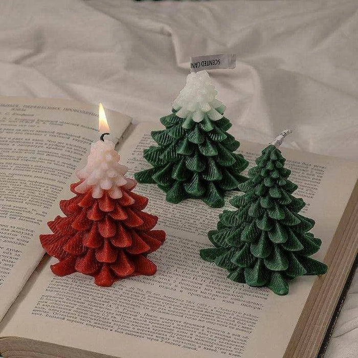 Christmas Tree Silicone Molds For DIY Christmas Creative Atmosphere Decoration Handmade Fragrant Candles - DiyCraftsProject