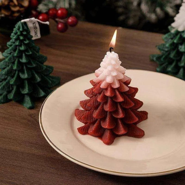 Christmas Tree Silicone Molds For DIY Christmas Creative Atmosphere Decoration Handmade Fragrant Candles - DiyCraftsProject