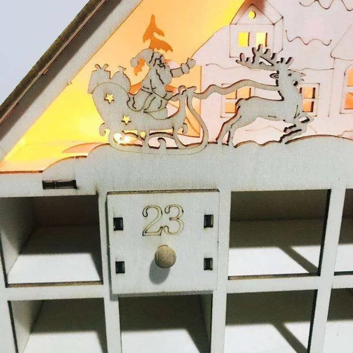 Christmas Wooden DIY Calendar Cabinet - 38x30x5cm - Home Decor & Countdown Organizer - DiyCraftsProject