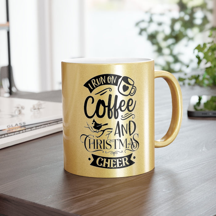 Coffee and Christmas Cheer Metallic Mug