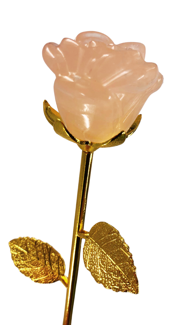Rose Quartz in Gold