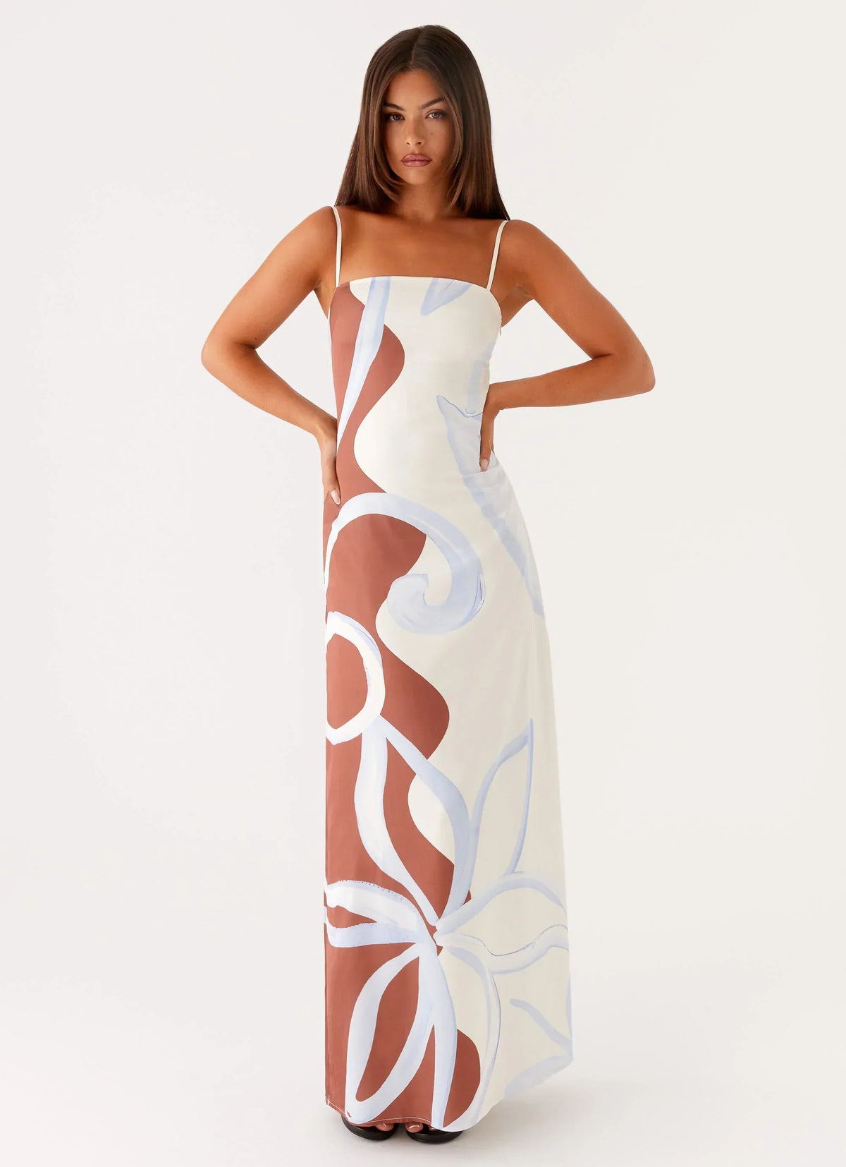 Aster Bloom Maxi Dress - Bloom Wave Print