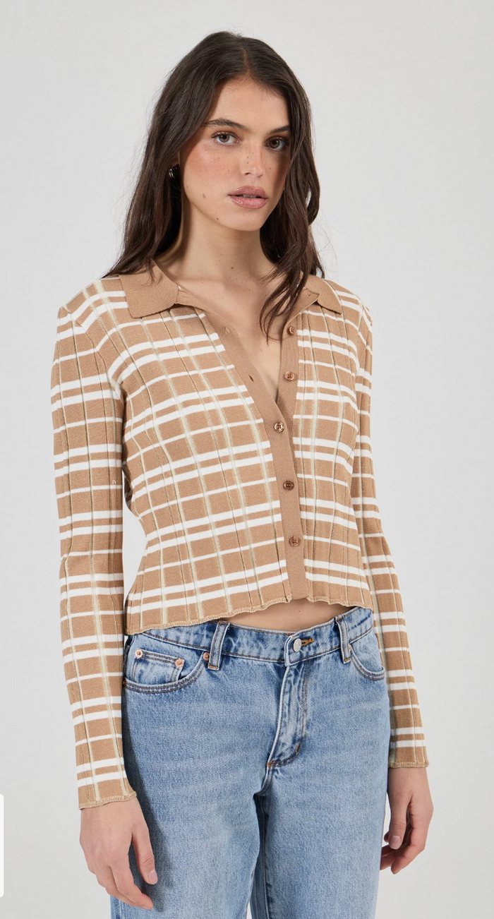 Daybreak Knit Top Check