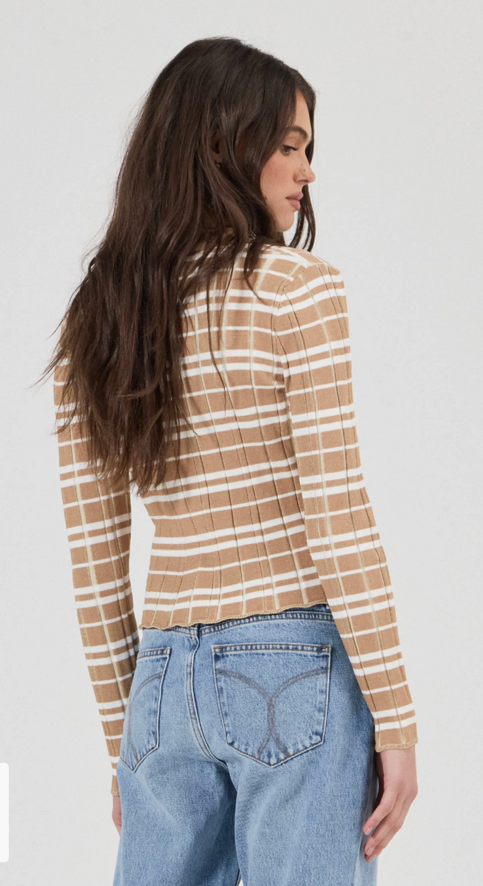 Daybreak Knit Top Check