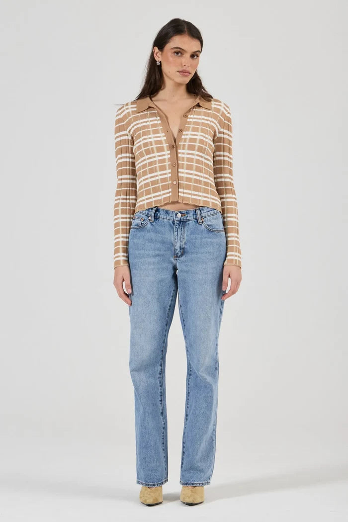 Daybreak Knit Top Check