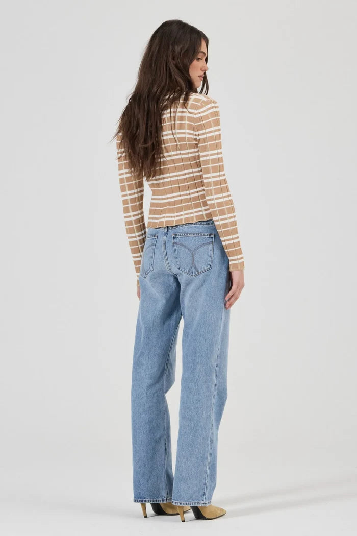 Daybreak Knit Top Check
