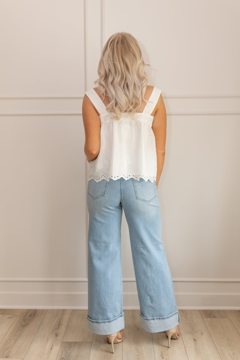 Deedra Eyelet Tank Top