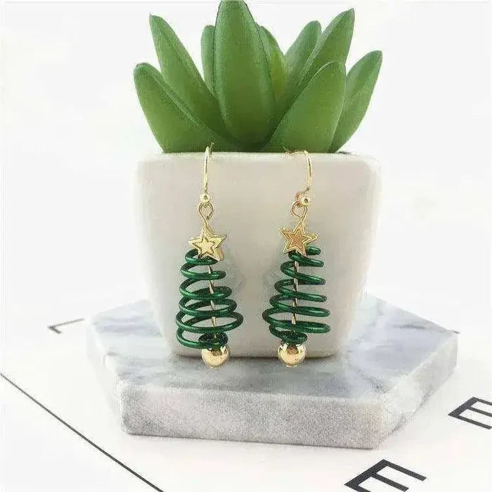 Christmas Earrings Tree Star DIY Earrings - DiyCraftsProject