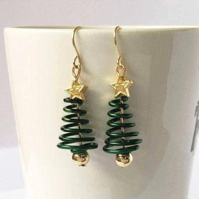 Christmas Earrings Tree Star DIY Earrings - DiyCraftsProject