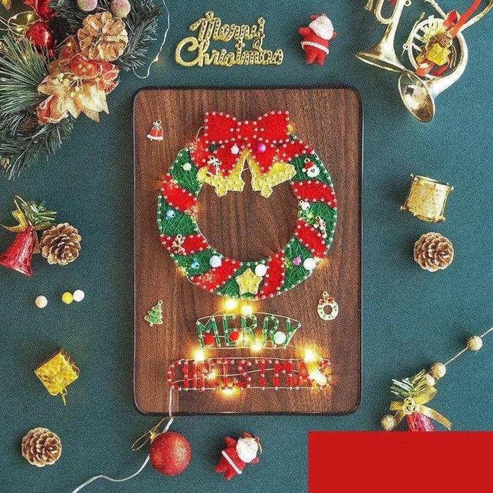 Christmas DIY Handmade Decoration: Thread Winding Picture Kit - DiyCraftsProject