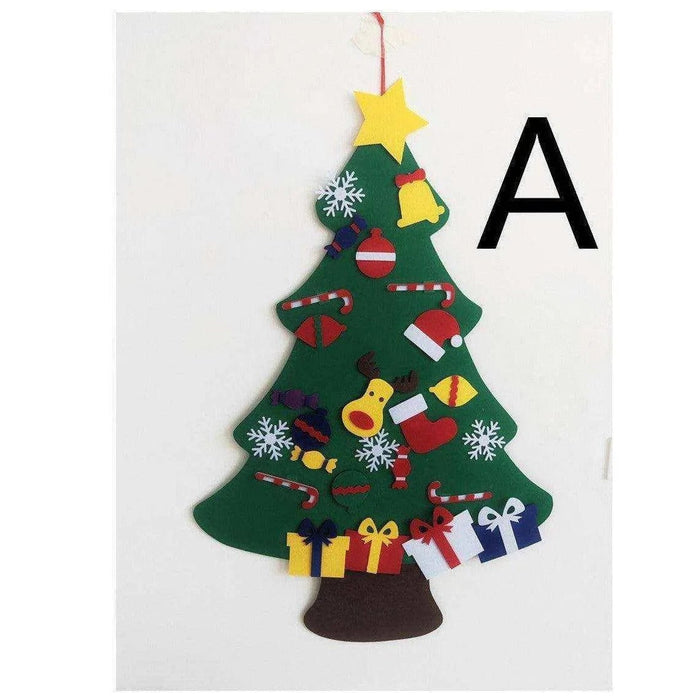 DIY Felt Christmas Tree with 3D Decorations - Perfect Christmas Gift for Children - DiyCraftsProject