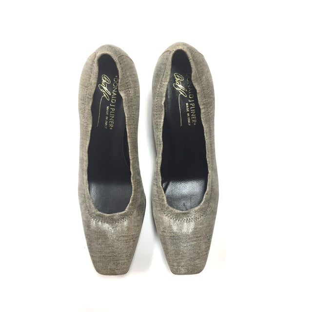 Donald J Pliner Size 6 Tweed Kitten Heel Shoes