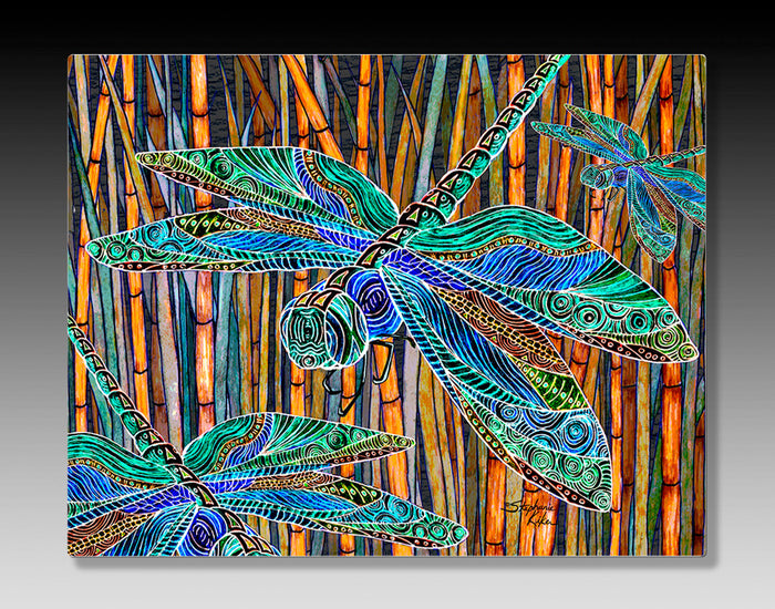 Dragonfly Garden Aluminum Wall Art
