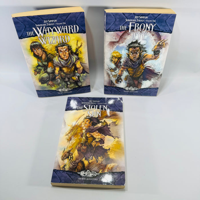 Dragonlance Suncatcher Trilogy paperback set The Wayward Wizard Jeff Sampson