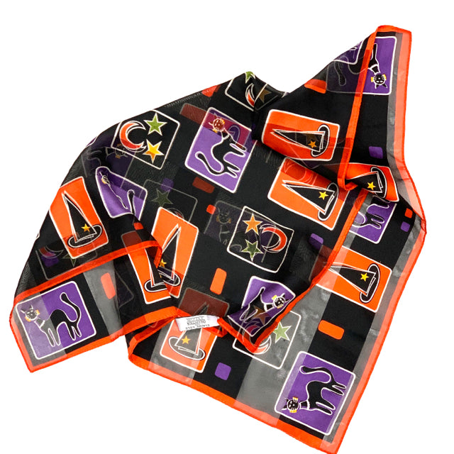 Elaine Gold Halloween Black-Multicolor Scarf