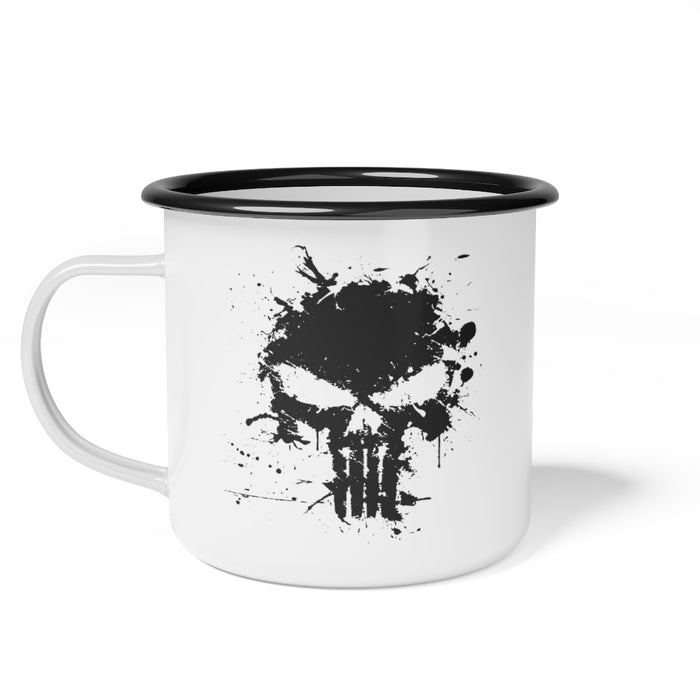 Enamel Camp Cup 12oz - Punisher Splatter