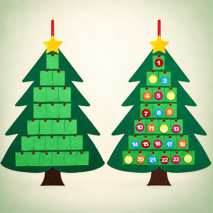 Felt Christmas Tree Advent Calendar – festive holiday decor