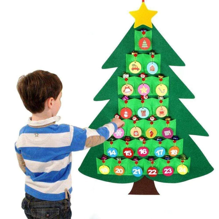 Felt Christmas Tree Decoration with Advent Calendar - Festive Holiday Decor - DiyCraftsProject