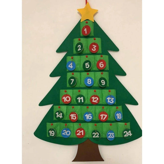Felt Christmas Tree Decoration with Advent Calendar - Festive Holiday Decor - DiyCraftsProject