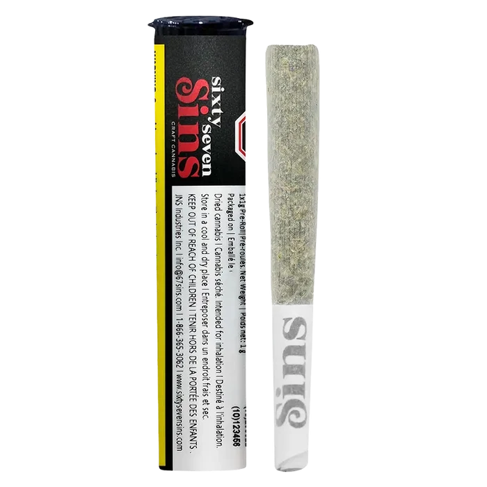 Sixty Seven Sins 1 g Gas Face PR 1 x 1 g Pre-Rolls