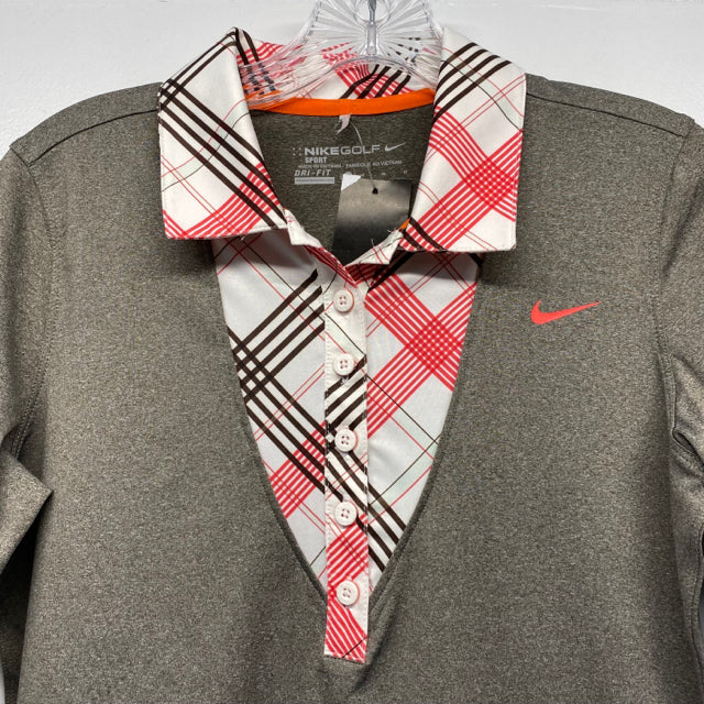 Nike Golf Size M Women's Gray-Multi Solid 3/4 Sleeve Activewear Top